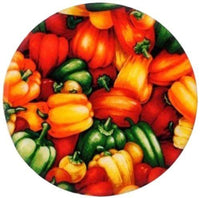 Andrea's Silicone - 8" Non-Slip Trivet - Market Peppers