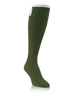 World's Softest Socks Flirty Knee High Length - Artichoke Green