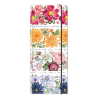 Punch Studio - Note-Folio, List Pad, Sticky Flags, Sticky Notepads & Gold Pen - Floral Stripe