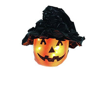 Stony Creek - Orange Glass - 3" Lighted Jack O' Lantern w/ Witch Hat 2