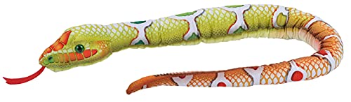 WILD REPUBLIC Plush Snake, Vibes Bright, Green, Light and Sound, 54 inches, Gift for Kids, Plush Toy, Fill is Spun Recycled Water Bottles