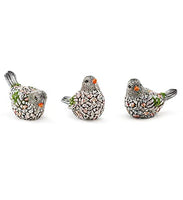 Napco - Mossy Stone Bird Figurines - 3 Assorted Poses