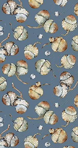 Boston International - Paper Guest Towel - Acorns Dance - Blue