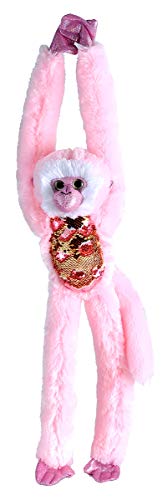 Wild Republic - Sequin Monkey - Pink - Color Changing Pink to Gold - 22"
