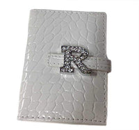 Russ Berrie - Pocket Size Notebook - White - Rhinestone Monogrammed "R"