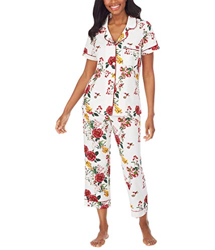 BedHead - Short Sleeve Cropped PJ Set - Wild Botanical - Medium