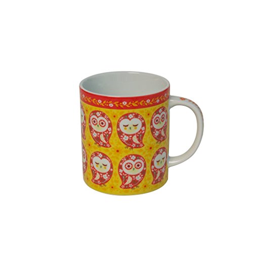 Miya Company - Coffee/Tea Mug - Japanese Owls Yellow