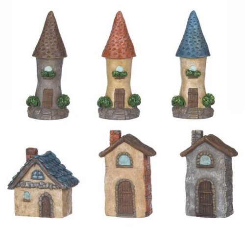 Mini Blue Tower Gnome Home Figurine - Garden Fantasy by Ganz