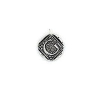 Wax Insignia - Seal Charm - Silver Plated - "G"