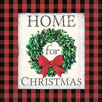 Boston International - 3-Ply 5" Cocktail Napkins - Home For Christmas