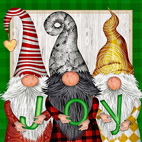 Boston International - 3-Ply 5" Cocktail Napkins - Gnome Joy