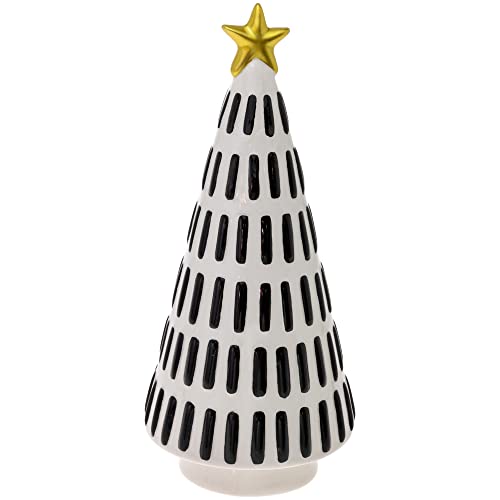 Boston International - Large Tabletop Tree -  Abstract Black & White
