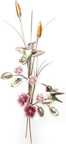 Bovano - Wall Sculpture - Hummingbird with Wild Roses