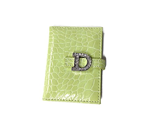 Russ Berrie - Pocket Size Notebook - Green - Rhinestone Monogrammed "D"