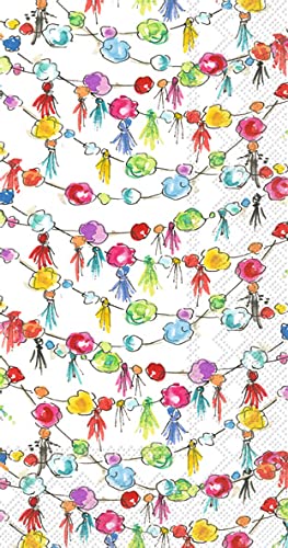 Boston International - Paper Guest Towel - 
 Fiesta Pom Poms