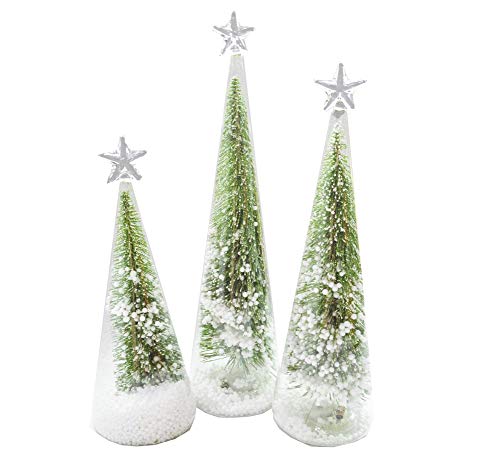 Napco - LED Green Christmas Tree - Set of 3
