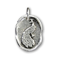 Wax Insignia - Seal Charm - Silver Plated - Palm Tree