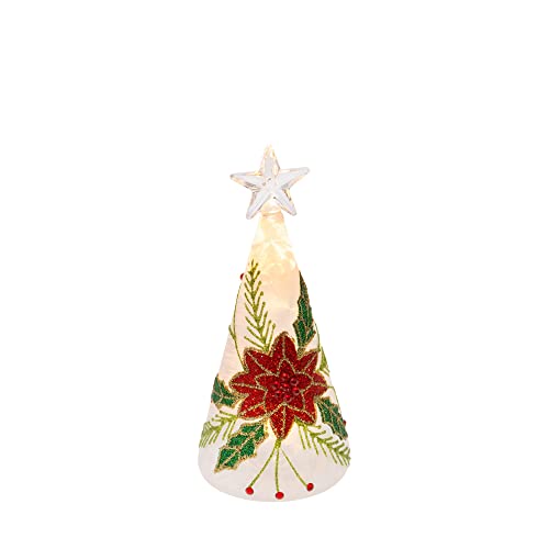 Boston International - LED Small Tabletop Tree - Poinsettia
