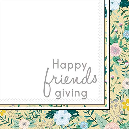 Boston International - 3-Ply 5" Cocktail Napkins - Happy Friendsgiving