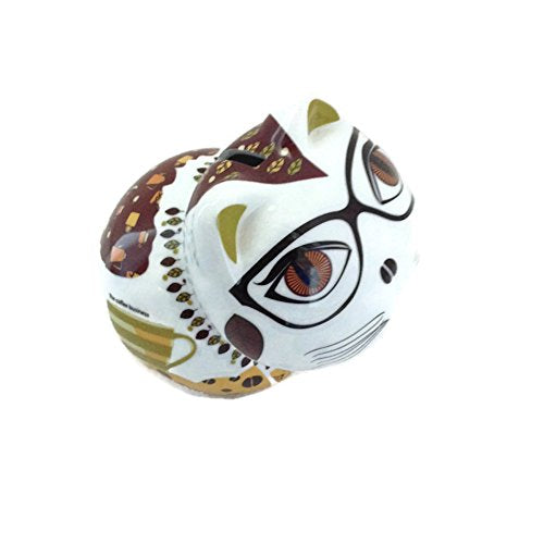 Dartington Crystal - Ceramic Cat Money Bank - "Kitty's Cafe"