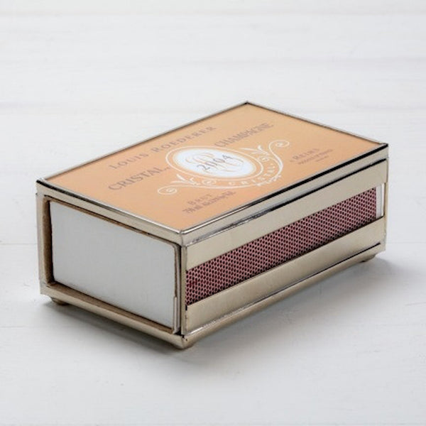 JM Piers - Footed Glass Matchbox Cover - Cristal Replica