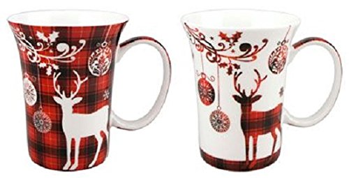 McIntosh Trading - Set of 2 Mugs - Holiday Reindeer