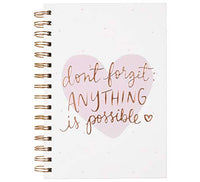 Eccolo - 6x8 Wirebound Journal/Notebook - Anything Is Possible