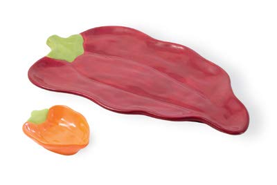 Boston International - Ceramic Platter - Chili Pepper a La Fiesta - Set of 2