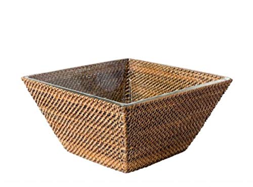 Calaisio - Square Basket w/ Glass Serving Bowl