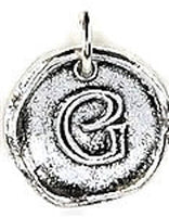 Wax Insignia - Mini Seal Charm - Silver Plated - "G"