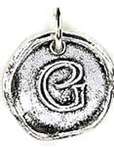 Wax Insignia - Mini Seal Charm - Silver Plated - "G"