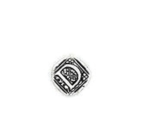 Wax Insignia - Seal Charm - Silver Plated - "D"