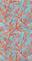 Boston International - Paper Guest Towel - Blue Coral Allover
