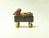 Mullanium - Steampunk Inspired Box - Rust Bird on Blue Frame