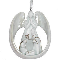 Appletree Design - Porcelain Ornament - Angel and Holy Family