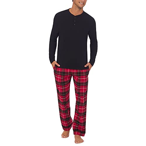 Bedhead Men s Henley Flannel PJ Set Nicholas Plaid Large