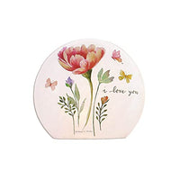 Stony Creek - Frosted Glass - 7" Round Lighted Vase - I Love You