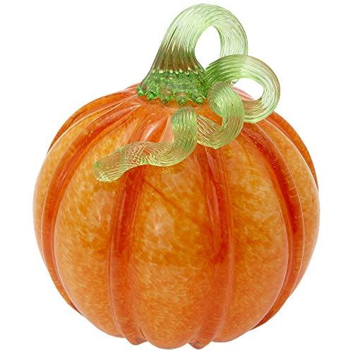Boston International - Small Glass Pumpkin - Orange
