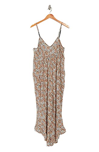 Kensie - V-Neck Pull On Romper - Animal Print - Large