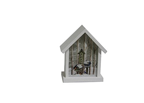 Stony Creek - Frosted Glass - 8" Lighted Birdhouse - 3 Birdhouses
