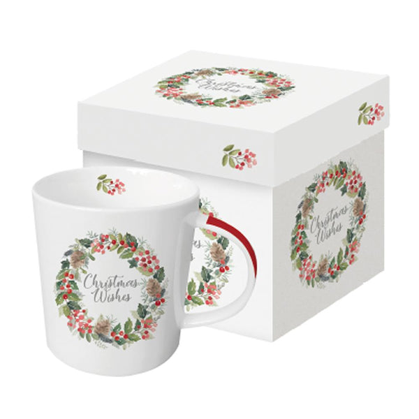 Paperproducts Design - 13.5 oz. Mug - Merry Wreath