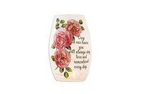 Stony Creek - Frosted Glass - 5" Lighted Vase - Rose Remembrance