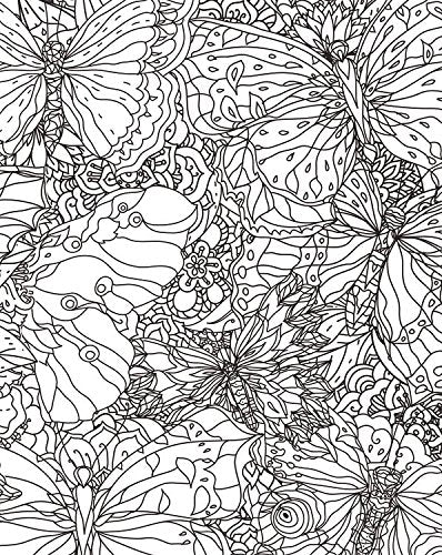 Black & White Butterfly Coloring Journal