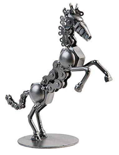 The Handcrafted - Recycled Metal Art - Rearing Horse