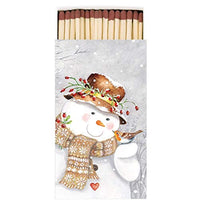 Ampelco - Match Box Set of 2 - Snowman Holding Robin