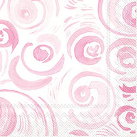 Boston International - 3-Ply 5" Cocktail Napkins - Happy Circles Light Rose