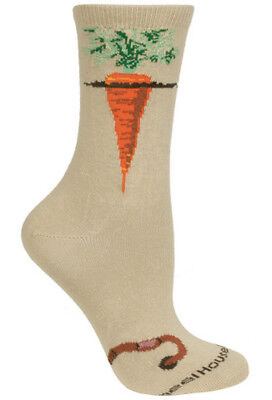 Wheel House Designs Socks - Carrot on Tan - 9-11