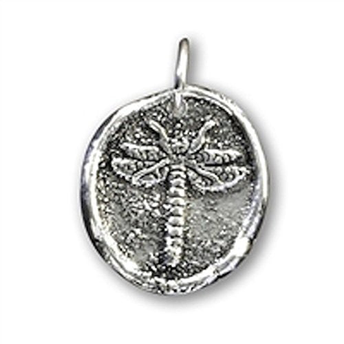 Wax Insignia - Seal Charm - Silver Plated - Dragonfly