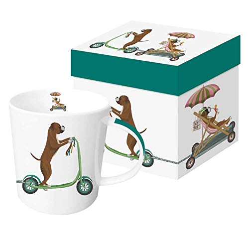 Paperproducts Design - 13.5 oz. Mug - Scooter Dogs: Boxers