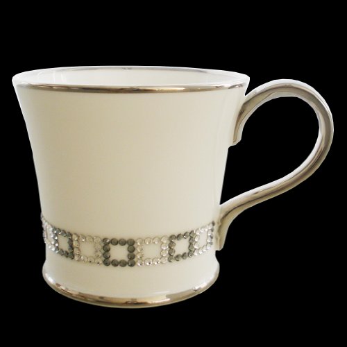 Prouna - Coffee Mug - Bone China - Cube Chain Decorated with Swarovski Crystals